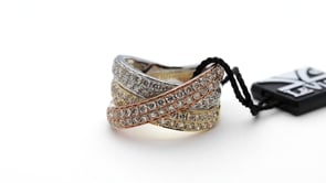 Le Vian 2-3/8 ct. tw. Nude Diamond Crossover Ring in 14K Tri-Tone Gold front view