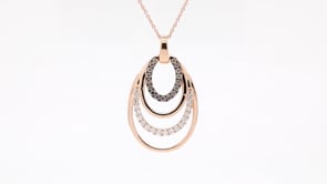 Le Vian Chocolatier 3/8 ct. tw. Vanilla & Chocolate Diamond Multi-Loop Pendant in 14K Strawberry Gold front view