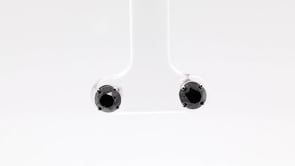 2 ct. tw. Treated Black Diamond Stud Earrings in 10K White Gold front view