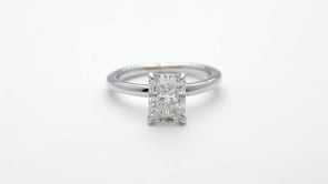Adamante 2 ct. tw. Lab-Grown Radiant Cut Diamond Solitaire Engagement Ring in 14K White Gold full view