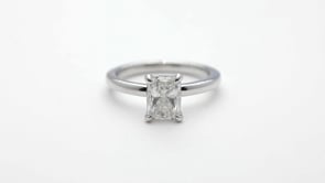 Adamante 1-1/2 ct. tw. Lab-Grown Radiant Cut Diamond Solitaire Engagement Ring in 14K White Gold close-up detail