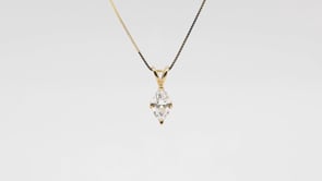 1/2 ct. tw. Marquise Diamond Solitaire Pendant in 14K Yellow Gold front view