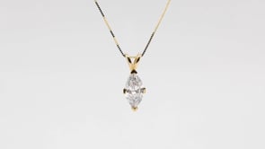 1 ct. tw. Marquise Diamond Solitaire Pendant in 14K Yellow Gold side profile
