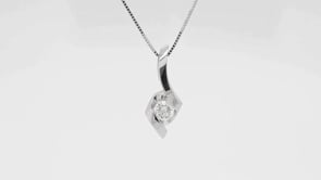 Sirena 1/2 ct. tw. Round Diamond Pendant in 14K White Gold close-up detail
