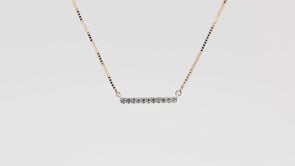 Diamond Accent Bar Necklace in 10K Yellow Gold front view