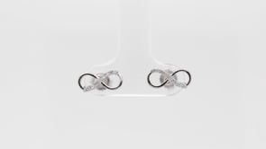 Journey Collection 1/10 ct. tw. Diamond Infinity Earrings in 10K White Gold front view