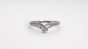 Journey Collection 1/3 ct. tw. Diamond Chevron Ring in 10K White Gold clasp detail