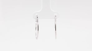 22mm Hoop with Half Hoop Earrings in 14K White Gold front view