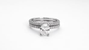 Adamante 1-3/4 ct. tw. Lab-Grown Diamond Wedding Set in 14K White Gold side profile