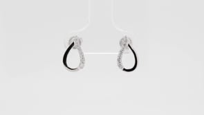Journey Collection 1/7 ct. tw. Teardrop Earrings in 10K White Gold front view