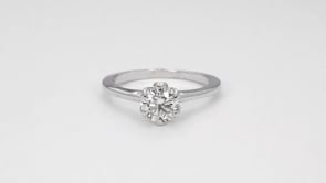 Canadian Rocks 1 ct. tw. Ideal Cut Round Brilliant Solitaire Engagement Ring in 14K White Gold full view