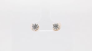 1 ct. tw. AAA Quality Round Diamond Solitaire Earrings in 14K Yellow Gold front view