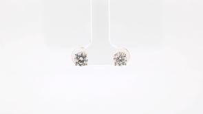 1-1/2 ct. tw. Round Brilliant Diamond Solitaire Earrings in 14K Yellow Gold front view
