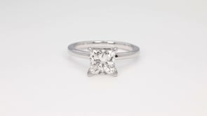 Adamante 2 ct. tw. Lab-Grown Princess Cut Diamond Solitaire Engagement Ring in 14K White Gold angled view