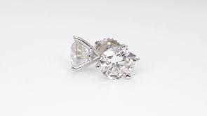 Adamante 4 ct. tw. Lab-Grown Round Brilliant Diamond Solitaire Earrings in 14K White Gold front view