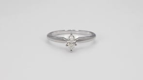 1/3 ct. tw. AAA Quality Marquise Diamond Solitaire Engagement Ring in 14K White Gold close-up detail