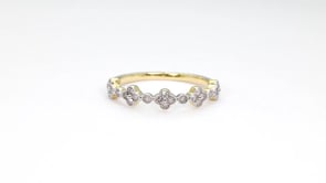 Fairytale Diamonds 1/4 ct. tw. Diamond Quatrefoil Band in 10K Yellow Gold side profile