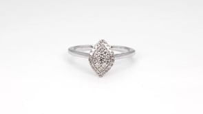 1/3 ct. tw. Diamond Marquise-Shaped Cluster Promise Ring in 10K White Gold full view