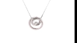 Infinite Love 1/3 ct. tw. Diamond Infinite Circle Pendant in 10K White Gold side profile