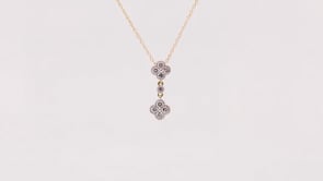 Fairytale Diamonds 1/5 ct. tw. Diamond Quatrefoil Pendant in 10K Yellow Gold front view