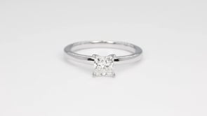 Adamante 3/4 ct. tw. Lab-Grown Princess Cut Diamond Solitaire Engagement Ring in 14K White Gold side profile