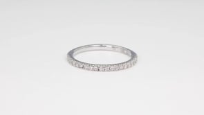 1/4 ct. tw. Round Diamond Stackable Anniversary Ring in 14K White Gold close-up detail