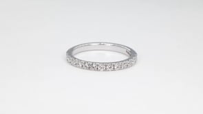 1/2 ct. tw. Round Diamond Stackable Anniversary Ring in 14K White Gold close-up detail