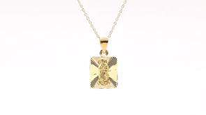 Guadalupe Pendant in 14K Yellow Gold front view