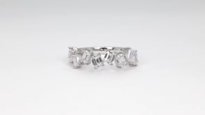 Adamante 2 ct. tw. Lab-Grown Emerald Cut Diamond Ring in 14K White Gold close-up detail