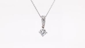 Adamante 5/8 ct. tw. Lab-Grown Round Diamond Pendant in 14K White Gold front view
