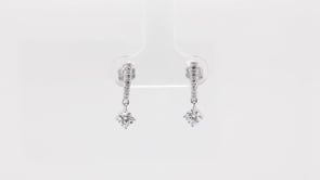 Adamante 5/8 ct. tw. Lab-Grown Round Diamond Drop Earrings in 14K White Gold front view