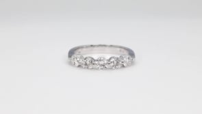 1 ct. tw. Round 5-Stone Diamond Anniversary Ring in 10K White Gold full view