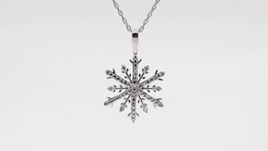 1/10 ct. tw. Diamond Snowflake Pendant in Sterling Silver side profile