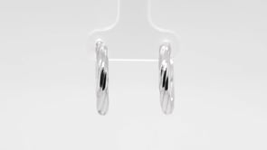 Twist Hoop Earrings in Sterling Silver front view