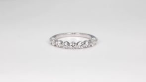 Adamante 1 ct. tw. Lab-Grown 9-Stone Diamond Shared Prong Anniversary Band in 14K White Gold full view