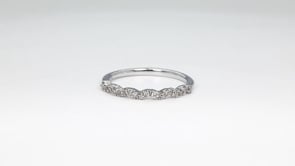 Perfect Match 1/6 ct. tw. Diamond Stackable Anniversary Ring in 14K White Gold close-up detail