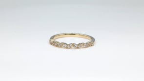 Perfect Match 1/6 ct. tw. Diamond Stackable Anniversary Ring in 14K Yellow Gold close-up detail