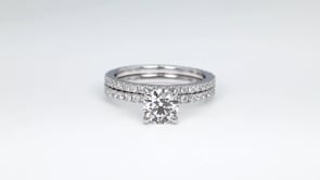Adamante 1-7/8 ct. tw. Lab-Grown Round Brilliant Diamond Wedding Set in 14K White Gold full view