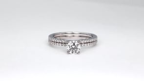 Noventa 1-1/4 ct. tw. Round Diamond Wedding Set in 14K White Gold full view