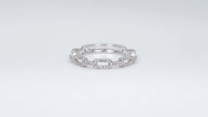 JustDesi 1/8 ct. tw. Diamond Paperclip Ring in 14K White Gold side profile