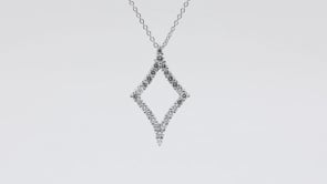JustDesi 1/2 ct. tw. Diamond Diamond-Shaped Coveted Necklace in 14K White Gold front view