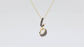 Le Vian 1/3 ct. tw. Chocolate Diamond Pendant in 14K Honey Gold close-up detail