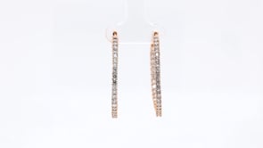 2-1/2 ct. tw. Diamond Inside Out Hoop Earrings in 14K Pink Gold front view