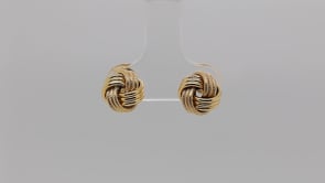 Knot Fashion Earrings in 10K Yellow Gold front view
