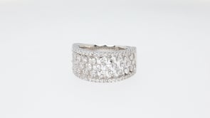 1-1/2 ct. tw. Diamond Multi-Row Anniversary Ring in 14K White Gold side profile