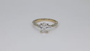 Adamante 1-9/10 ct. tw. Lab-Grown Oval Diamond Engagement Ring in 14K Yellow Gold full view