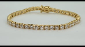 Adamante 10-5/8 ct. tw. Lab-Grown Diamond 7.5-inch Tennis Bracelet in 14K Yellow Gold front view
