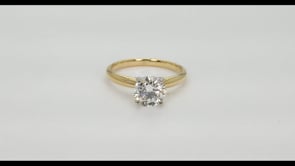 Natural 2-1/2 ct. tw. Round Brilliant 3-Stone Diamond Engagement Ring in 14K White Gold close-up detail