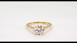 Radiance by Adamante 1-1/2 ct. tw. Lab-Grown Round Brilliant Diamond Solitaire Engagement Ring in 14K Yellow close-up detail