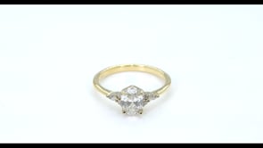 Noventa 1-1/10 ct. tw. Oval Diamond Engagement Ring in 14K Yellow Gold side profile